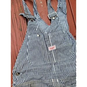 Vintage Sledge’s Hickory Striped Overalls Workwear 1950s Sanforized 60s Railroad